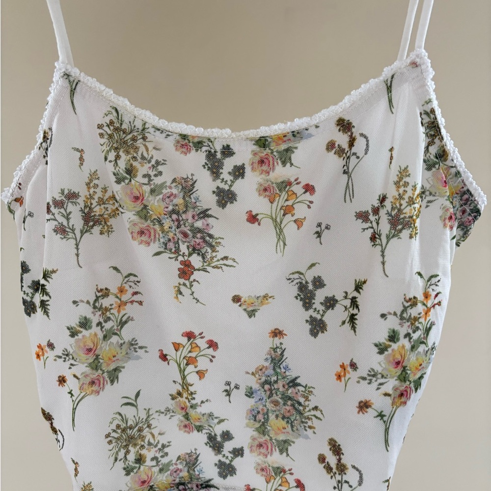 Floral Print Spaghetti Strap Top